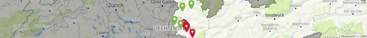 Kartenansicht für Apotheken-Notdienste in der Nähe von Silbertal (Bludenz, Vorarlberg)
